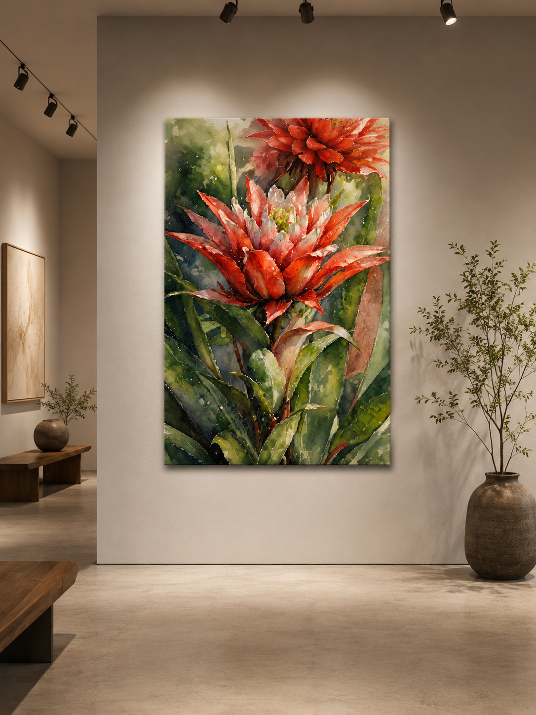 The Scarlet Awakening – One-of-Ten Botanical Edition | 70 × 100 cm Canvas