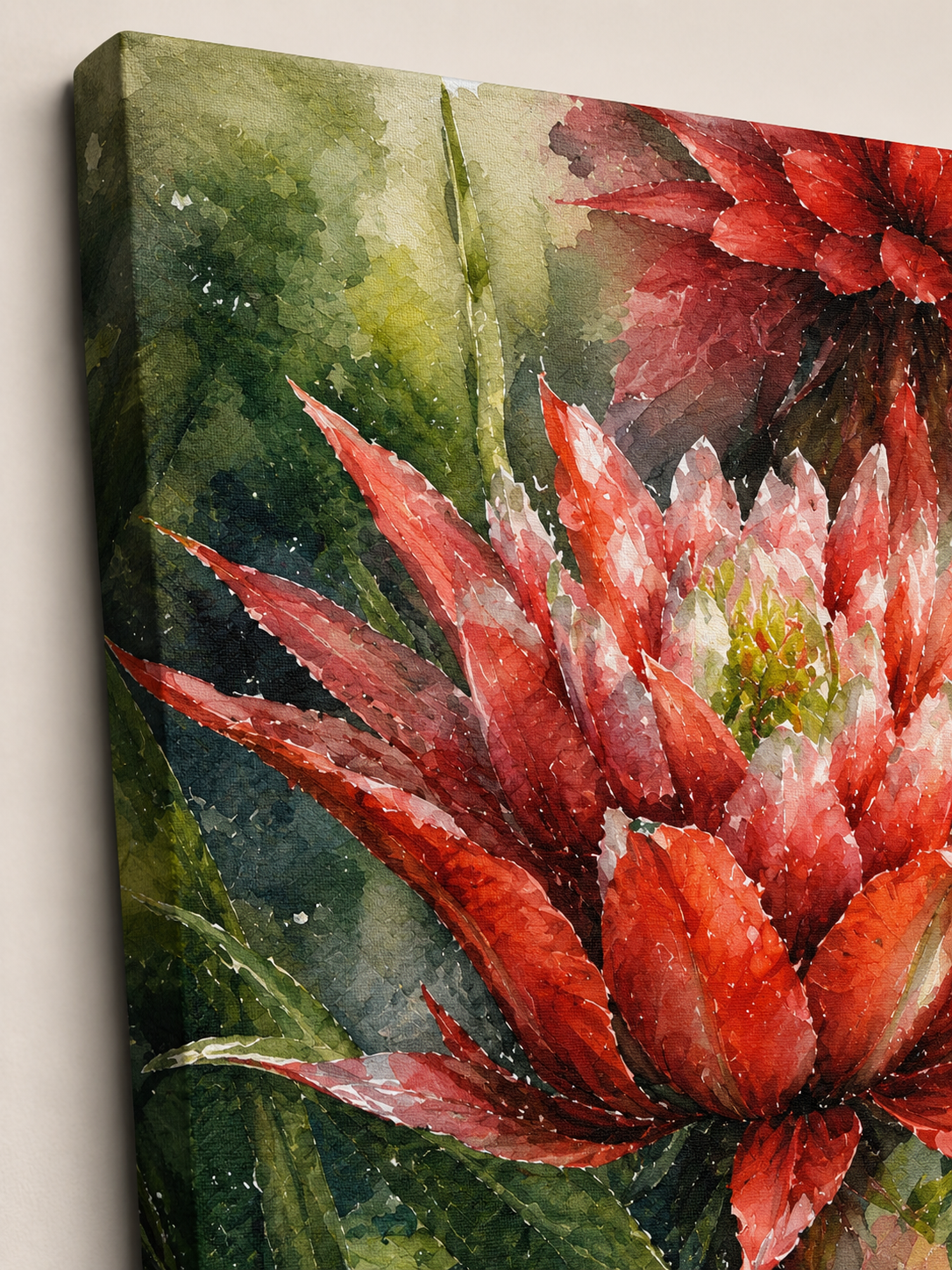 The Scarlet Awakening – One-of-Ten Botanical Edition | 70 × 100 cm Canvas