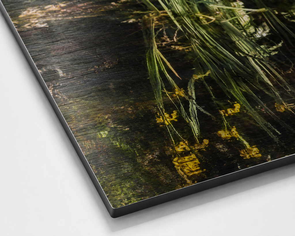 Reflections of Gold | Original Nature Photography Aluminium Print by Alexandra Adams