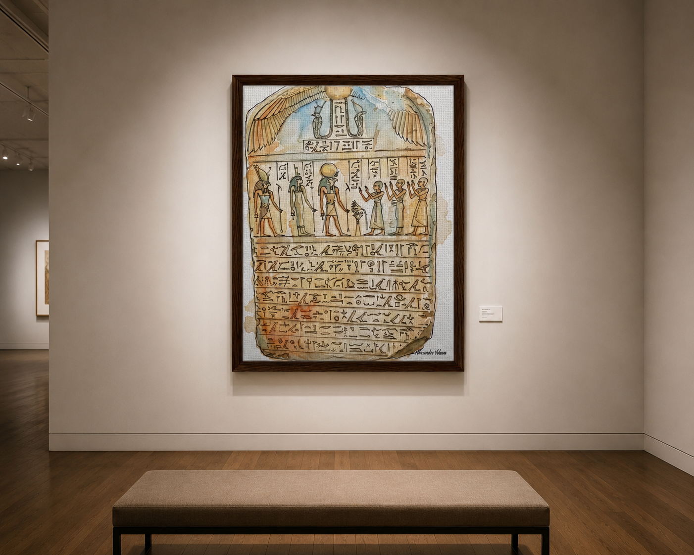 When We Still Looked Up | Egyptian Watercolour Canvas Print by Alexandra Adams