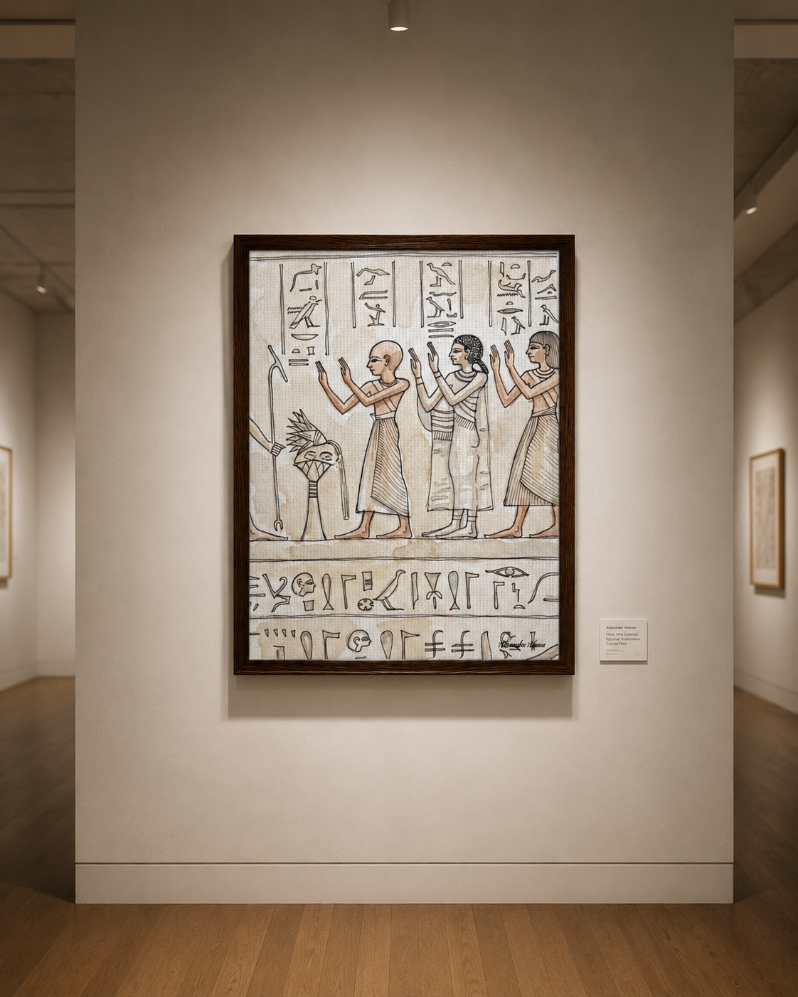 Those Who Listened | Egyptian Watercolour Canvas Print by Alexandra Adams
