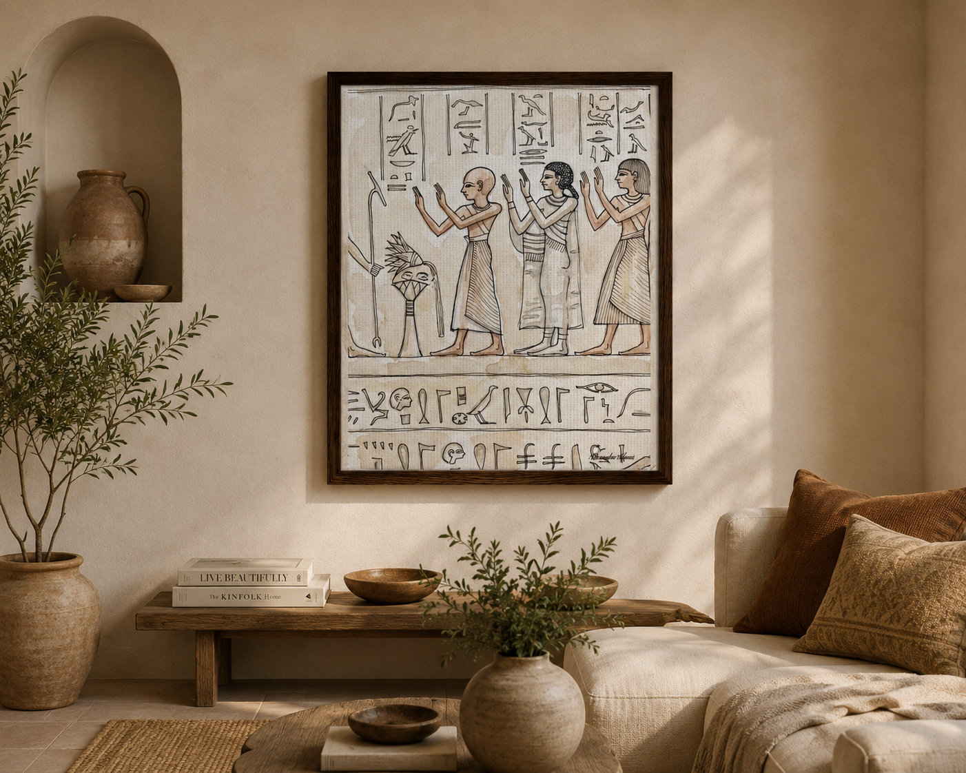 Those Who Listened | Egyptian Watercolour Canvas Print by Alexandra Adams