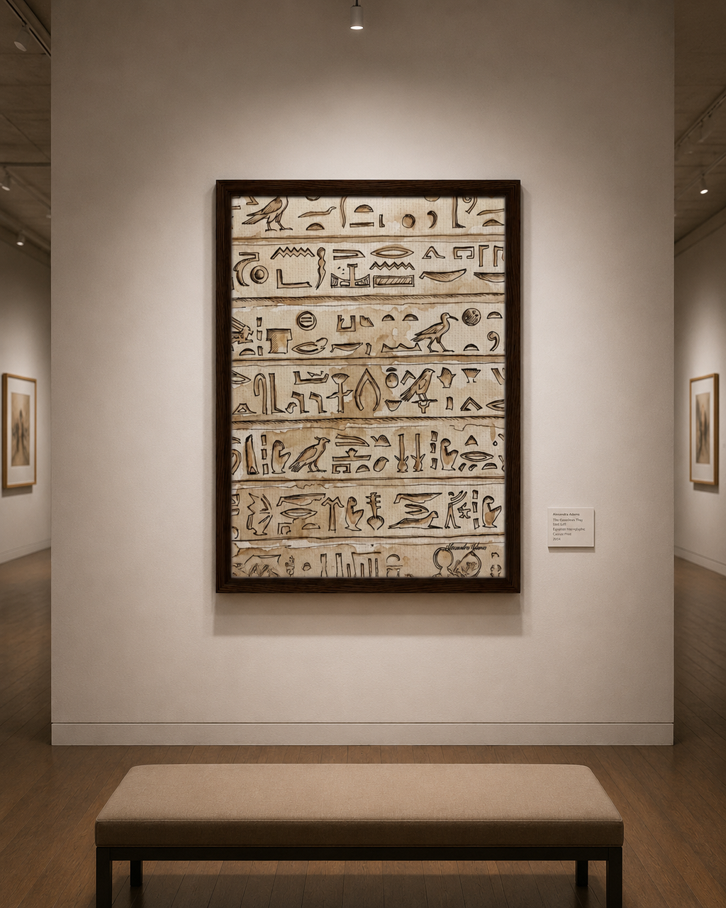 The Questions They Left Behind | Egyptian Hieroglyphic Canvas Print by Alexandra Adams