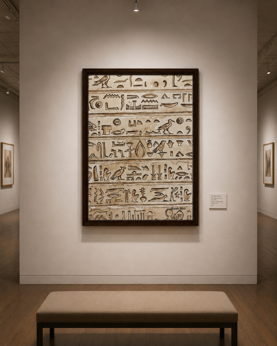 The Questions They Left Behind | Egyptian Hieroglyphic Canvas Print by Alexandra Adams