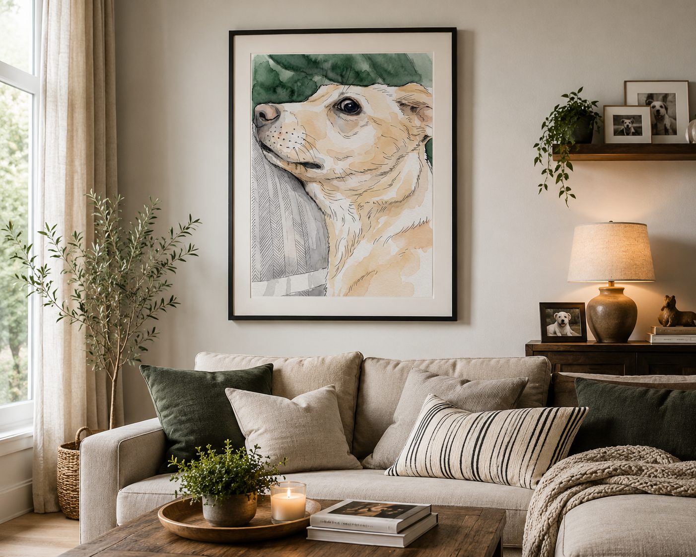 Custom Pet Portrait - Timeless Watercolour