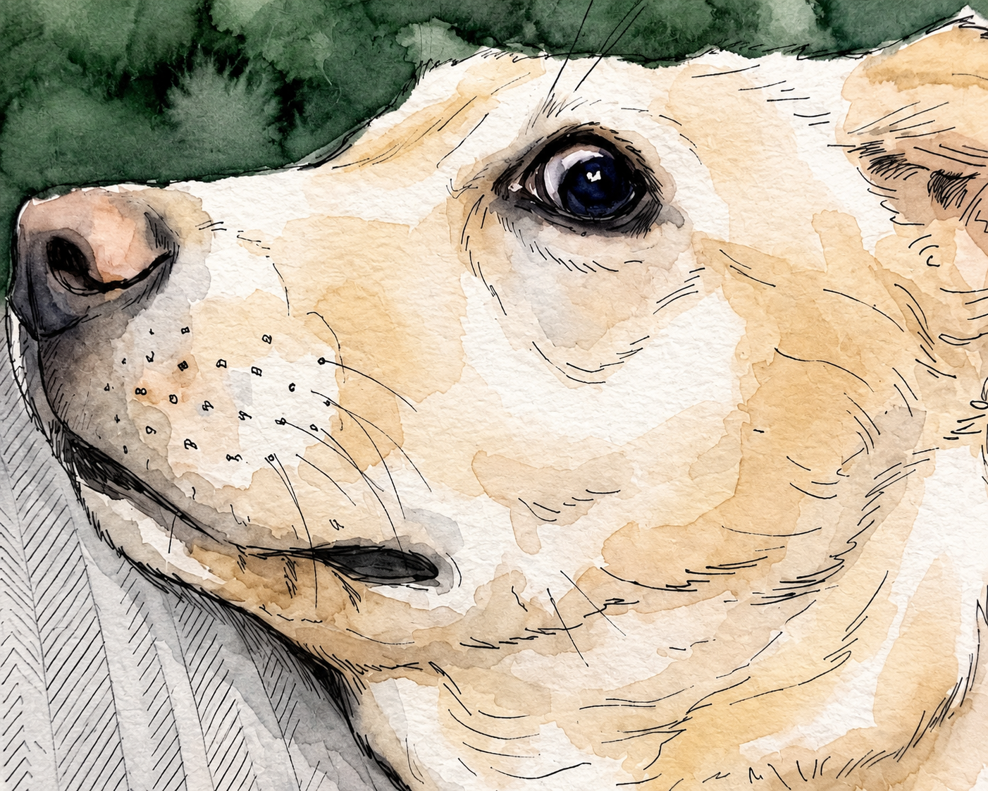 Custom Pet Portrait - Timeless Watercolour