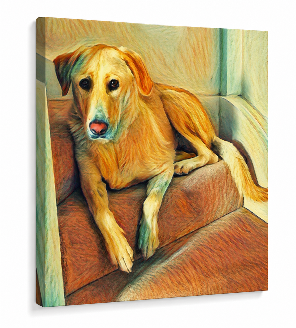 Custom Pet Portrait - Gentle Strokes Canvas