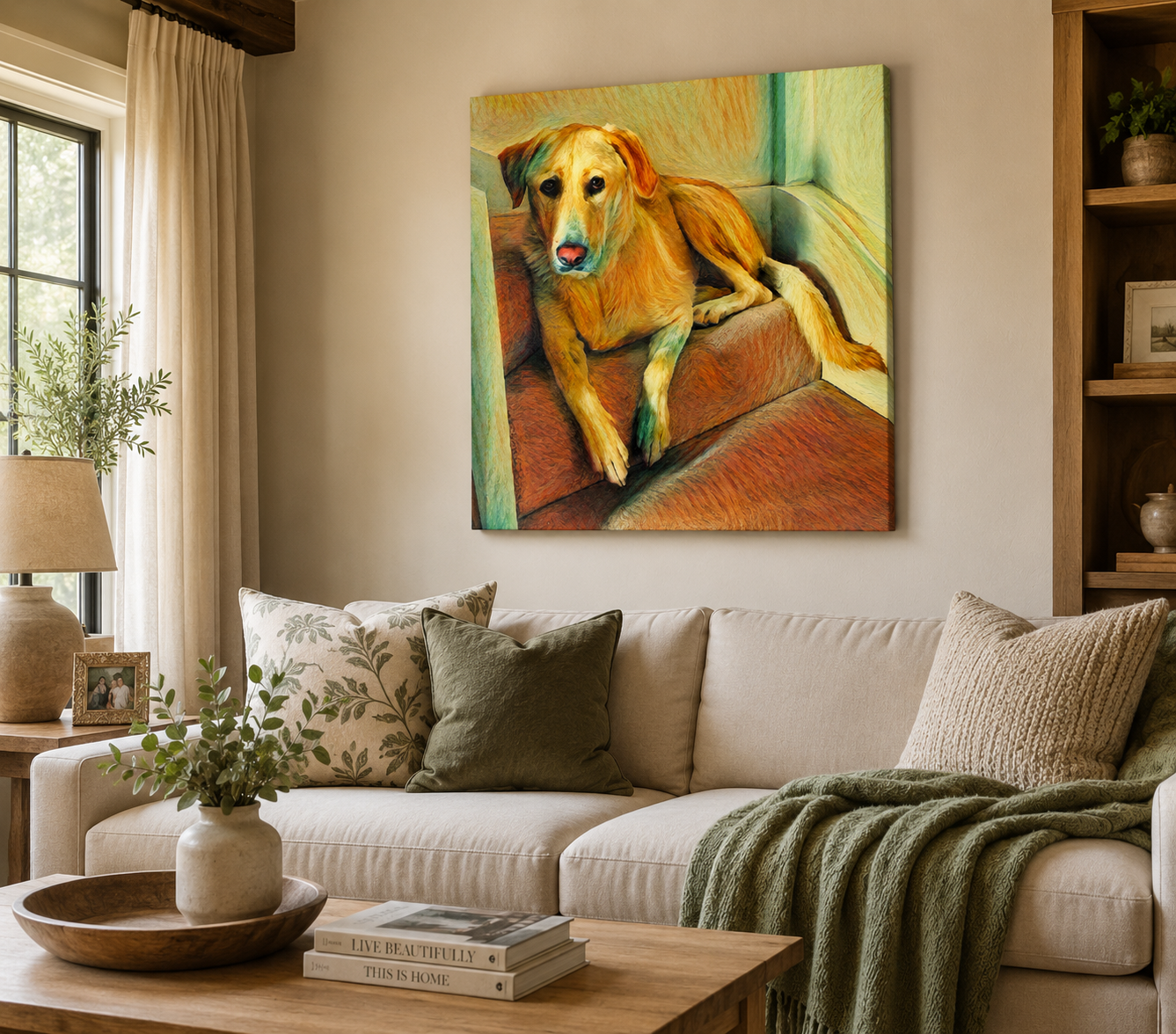 Custom Pet Portrait - Gentle Strokes Canvas