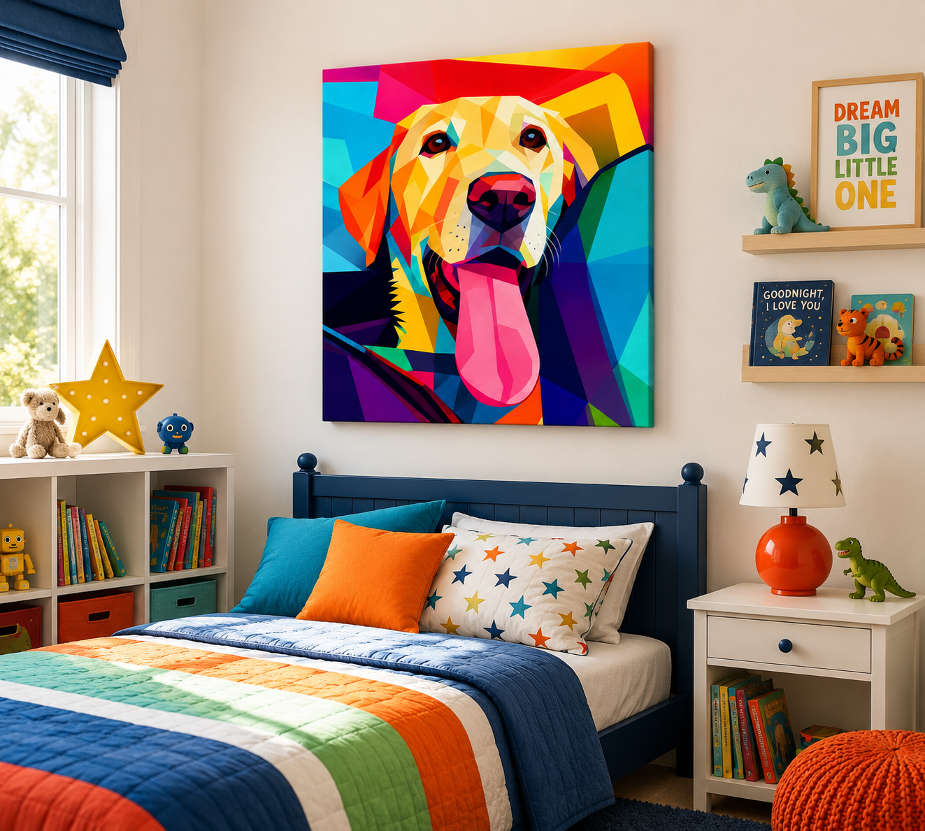 Custom Pet Portrait - Prism Pop Canvas
