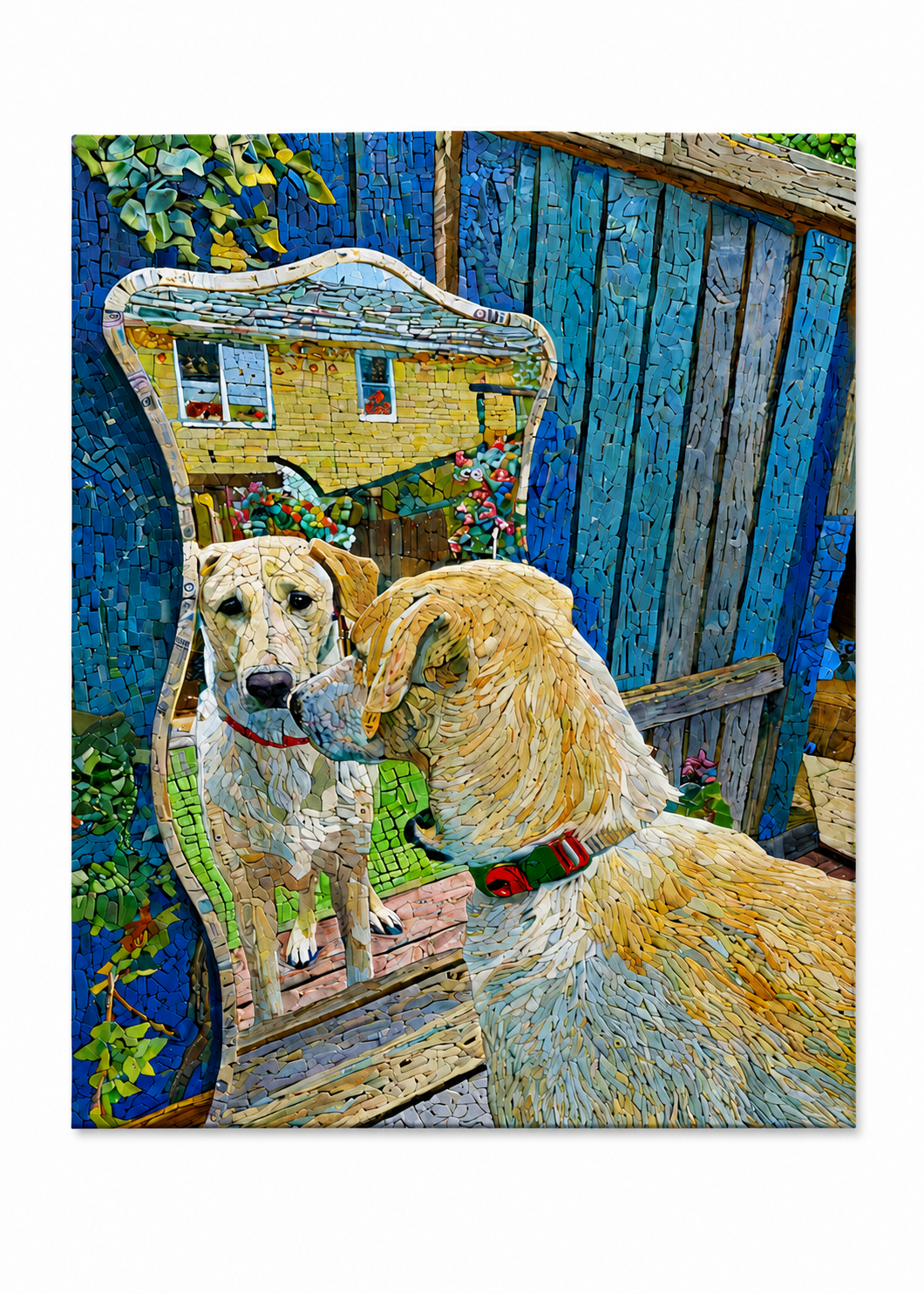 Custom Pet Portrait - Mosaic Keepsake Style Canvas