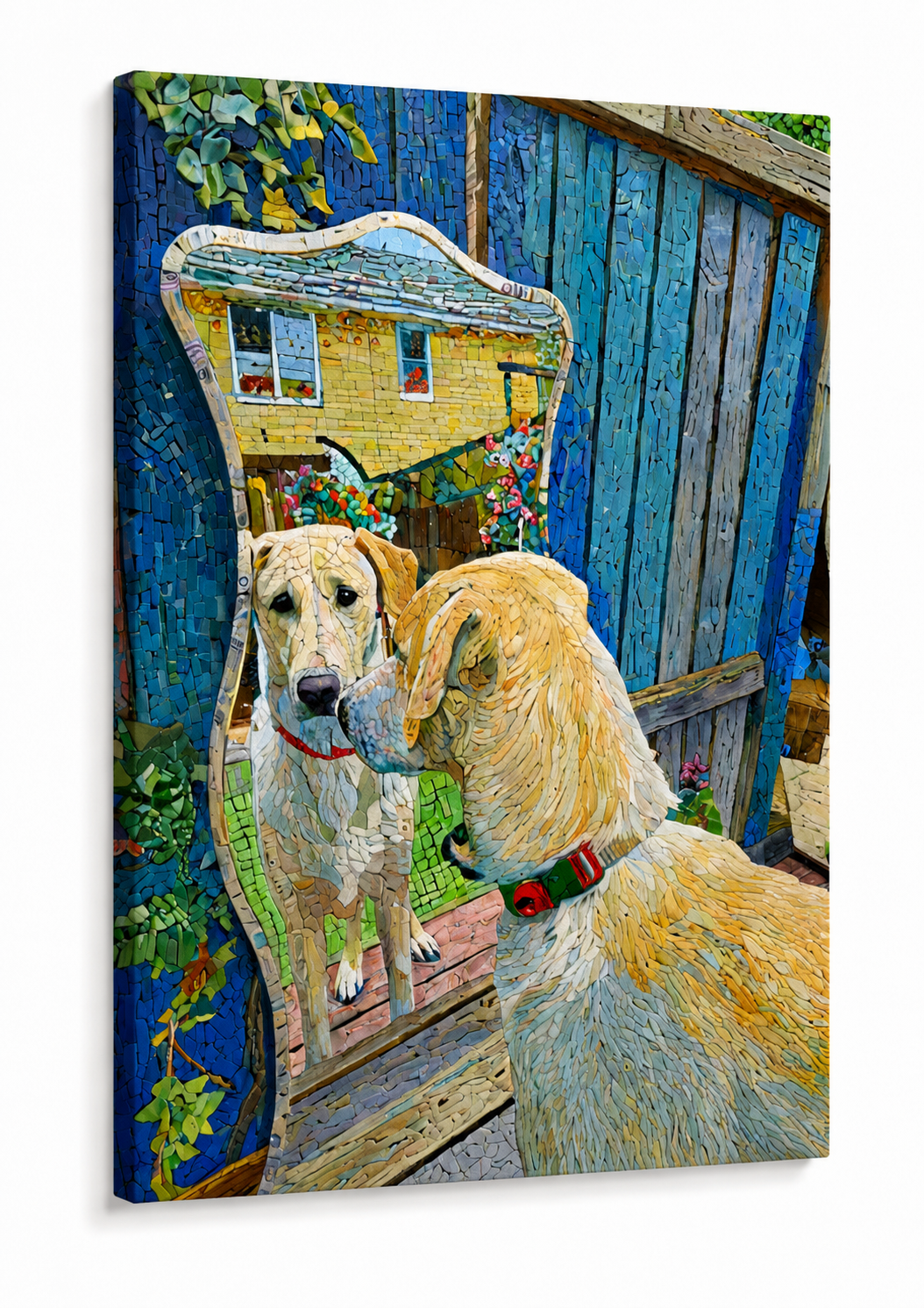 Custom Pet Portrait - Mosaic Keepsake Style Canvas