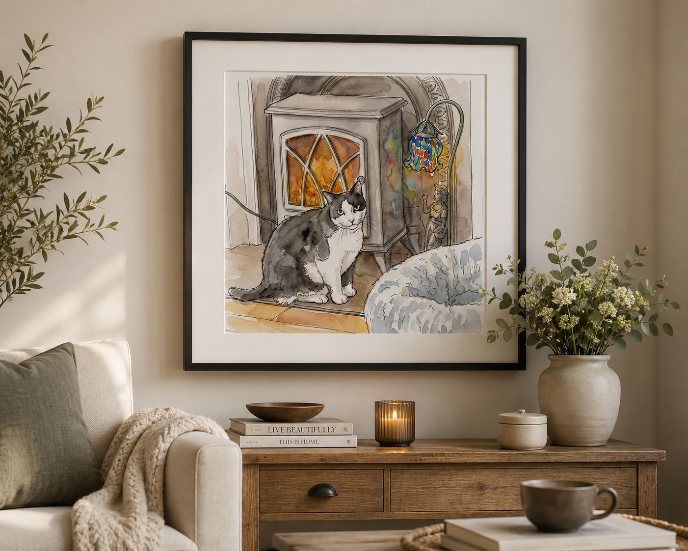 Custom Pet Portrait - Timeless Watercolour