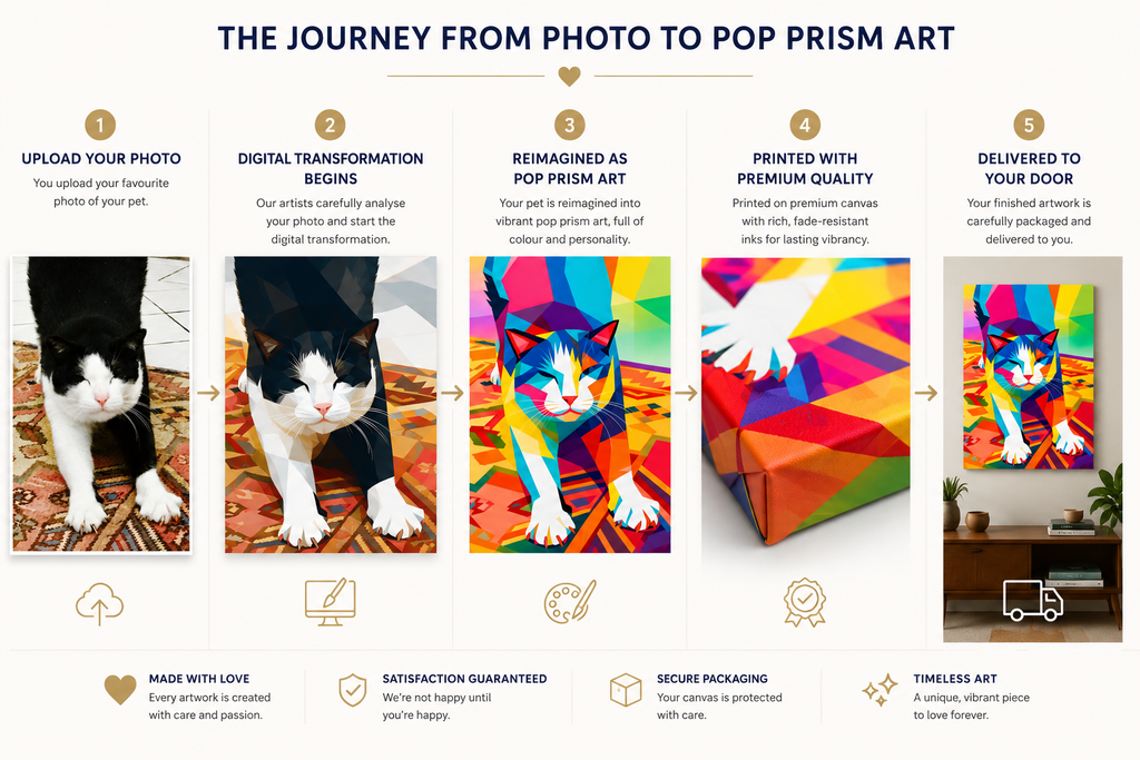Custom Pet Portrait - Prism Pop Canvas