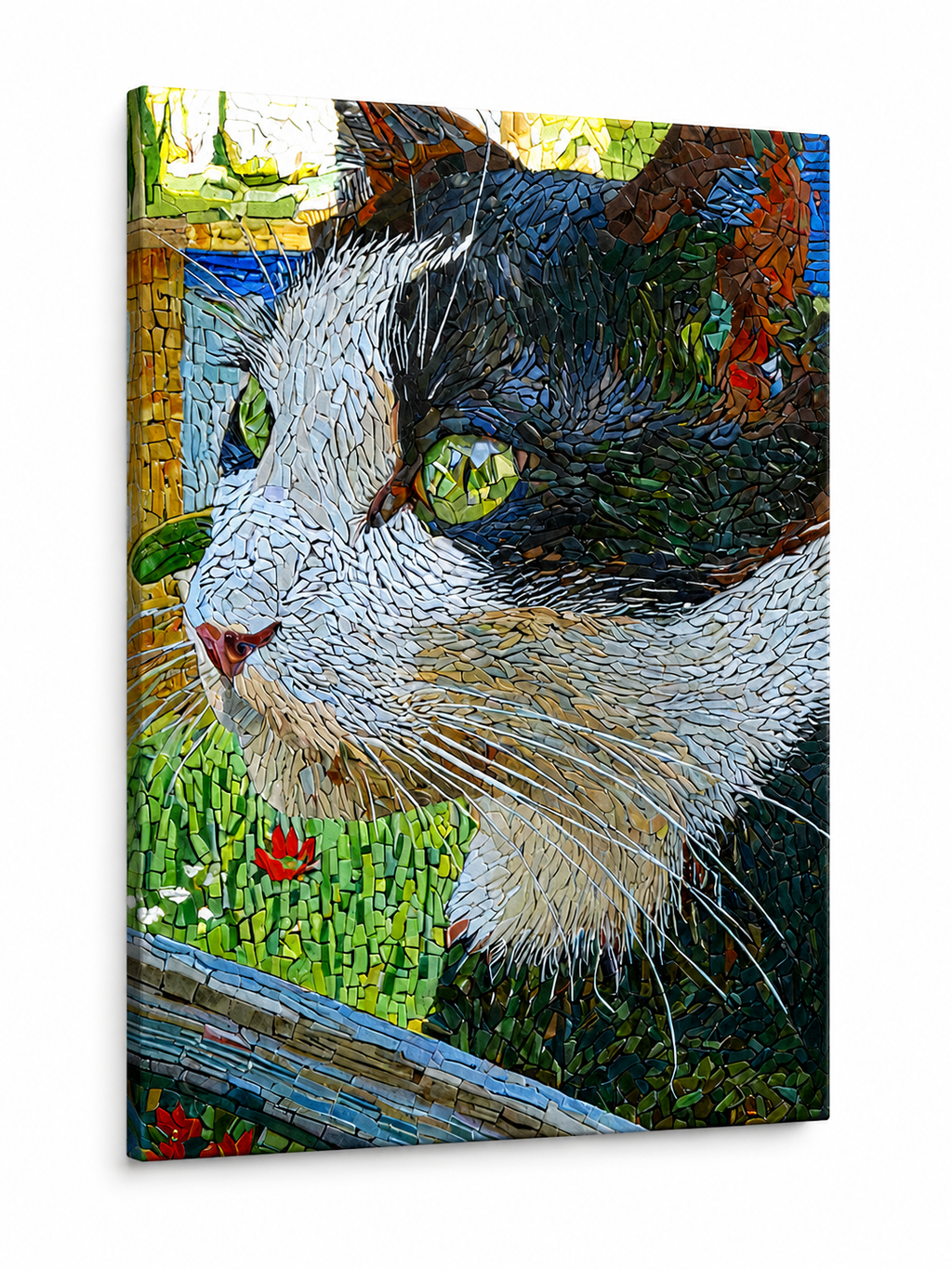 Custom Pet Portrait - Mosaic Keepsake Style Canvas