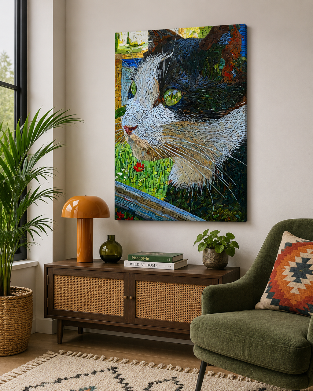 Custom Pet Portrait - Mosaic Keepsake Style Canvas